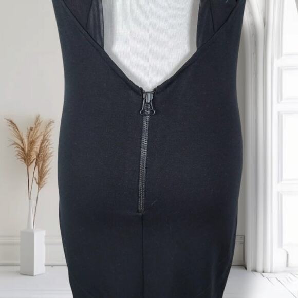 Alice + Olivia Black Backless Cutout Mini Dress Stretch Jersey Size 6 - Picture 7 of 13